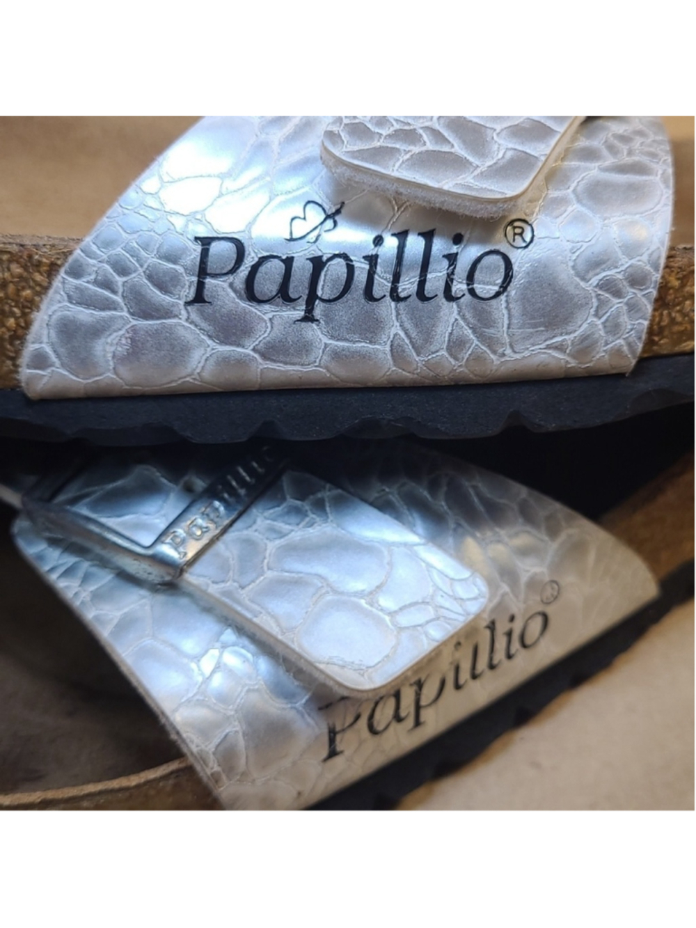 Birkenstock Papillio Madrid Silver Leather Women's Fashion Sandals - Picture 10 of 13